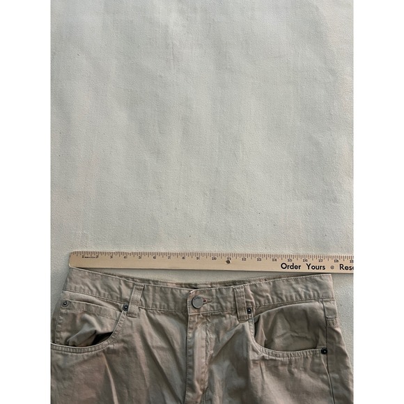 PD&C Mens Khaki Chino Shorts Tan Cotton Twill Size 34 PS9BFSTO - Picture 4 of 9
